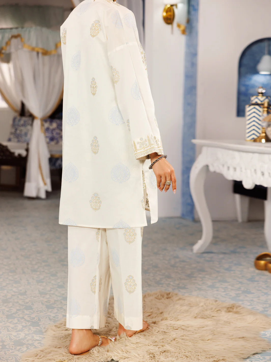 Ivory Cambric 2Pc Stitched - AL-2PS-LKS-1055 - Image 2