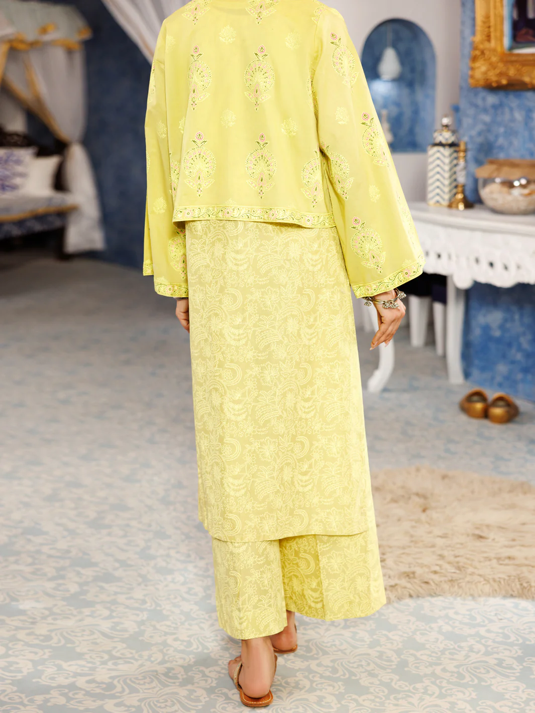 Lime Green Cambric 2Pc Stitched - AL-2PS-LKS-1057 - Image 3