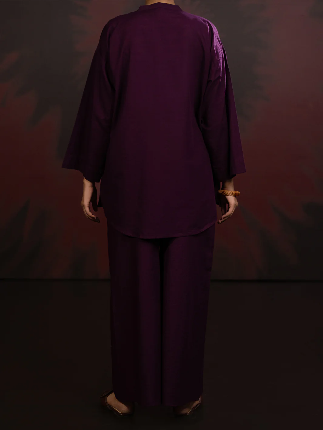 Purple Light Slub Khaddar 2Pc Stitched - AL-2PS-LKS-1089 - Image 2