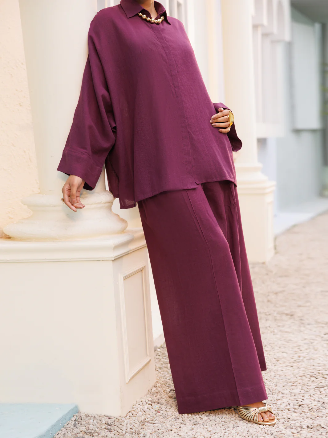 Purple Crosshatch 2Pc Stitched - AL-2PS-LKS-1128 - Image 5