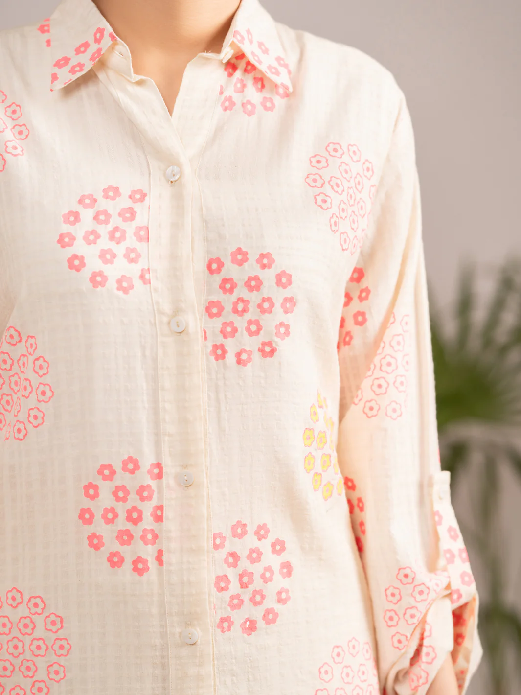 Off White Crosshatch 2Pc Stitched - AL-2PS-LKS-1146 - Image 4