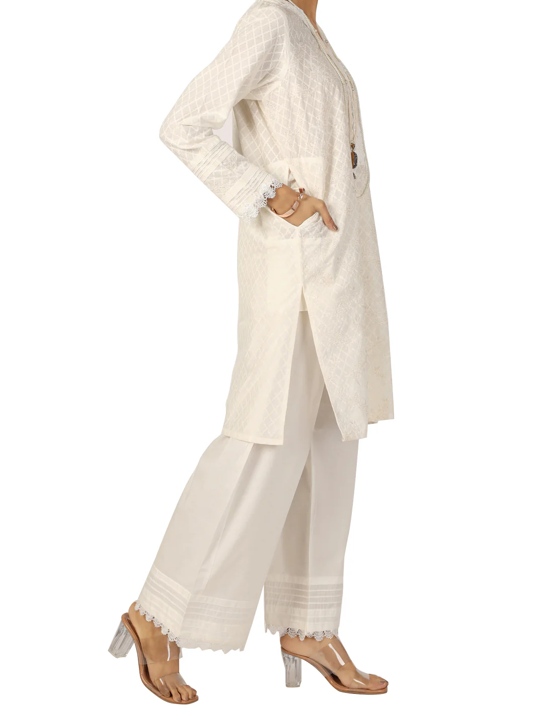 White 2Pc Stitched - AL-2PS-LKS-771 - Image 3