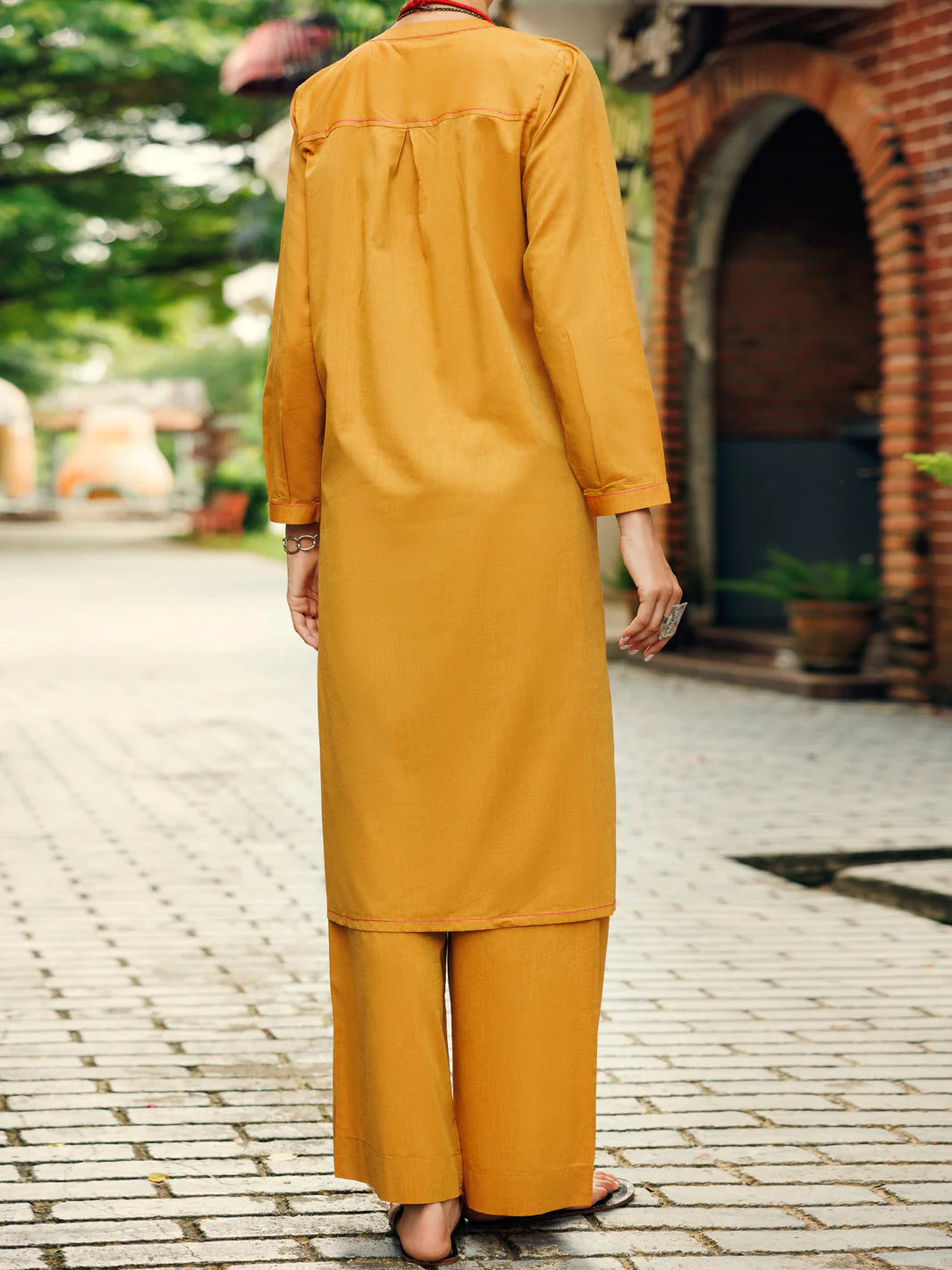 Mustard Yarn Dyed 2Pc Stitched - AL-2PS-LKS-985 - Image 2