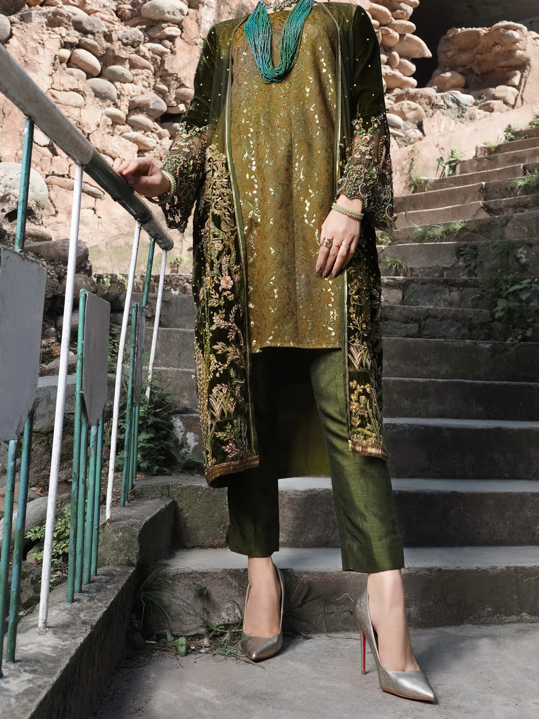 Green 2Pc Formal - AL-2PS-LS-298