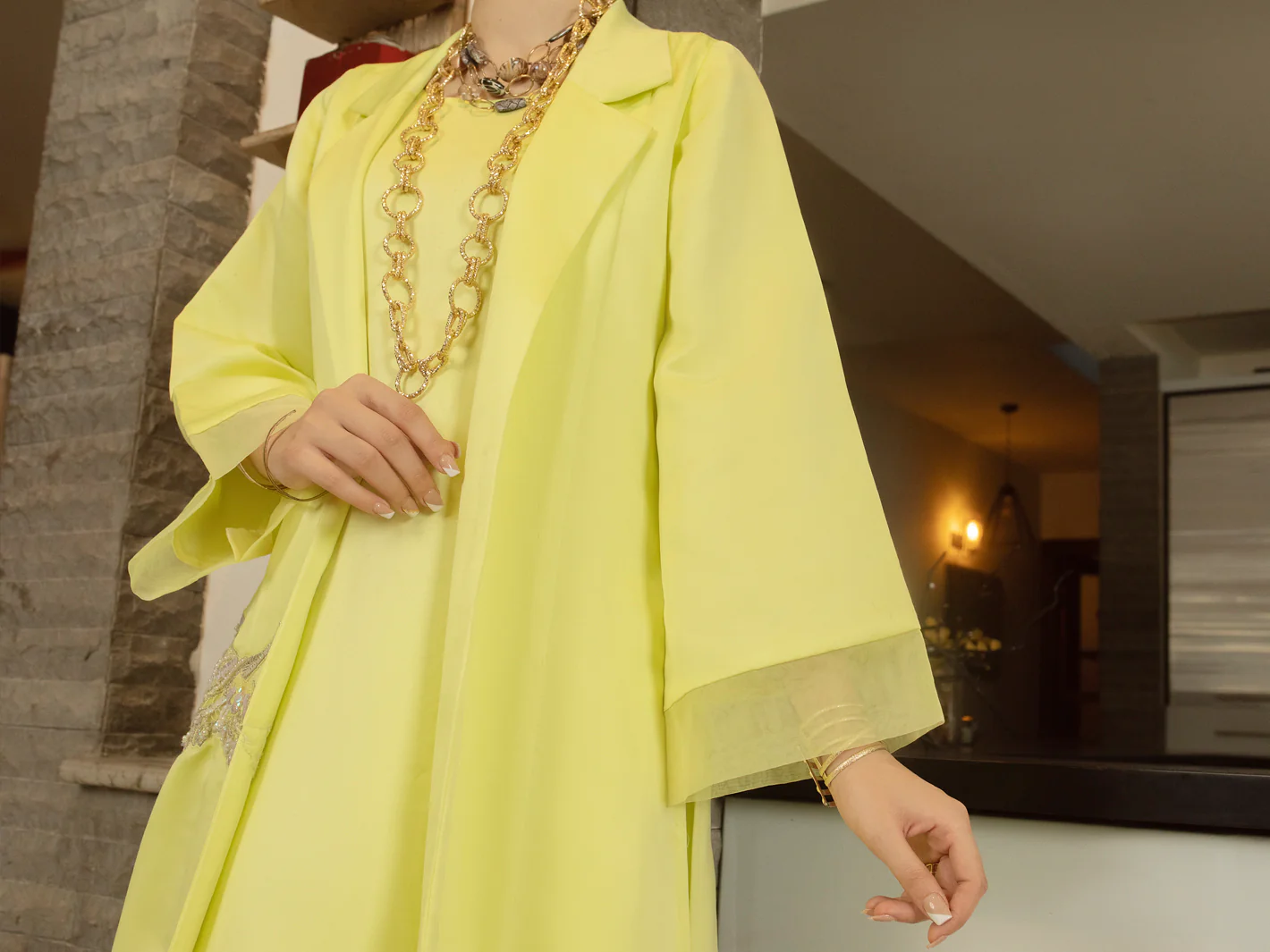 Green 2Pc Formal Stitched - AL-2PS-LS-366 - Image 5