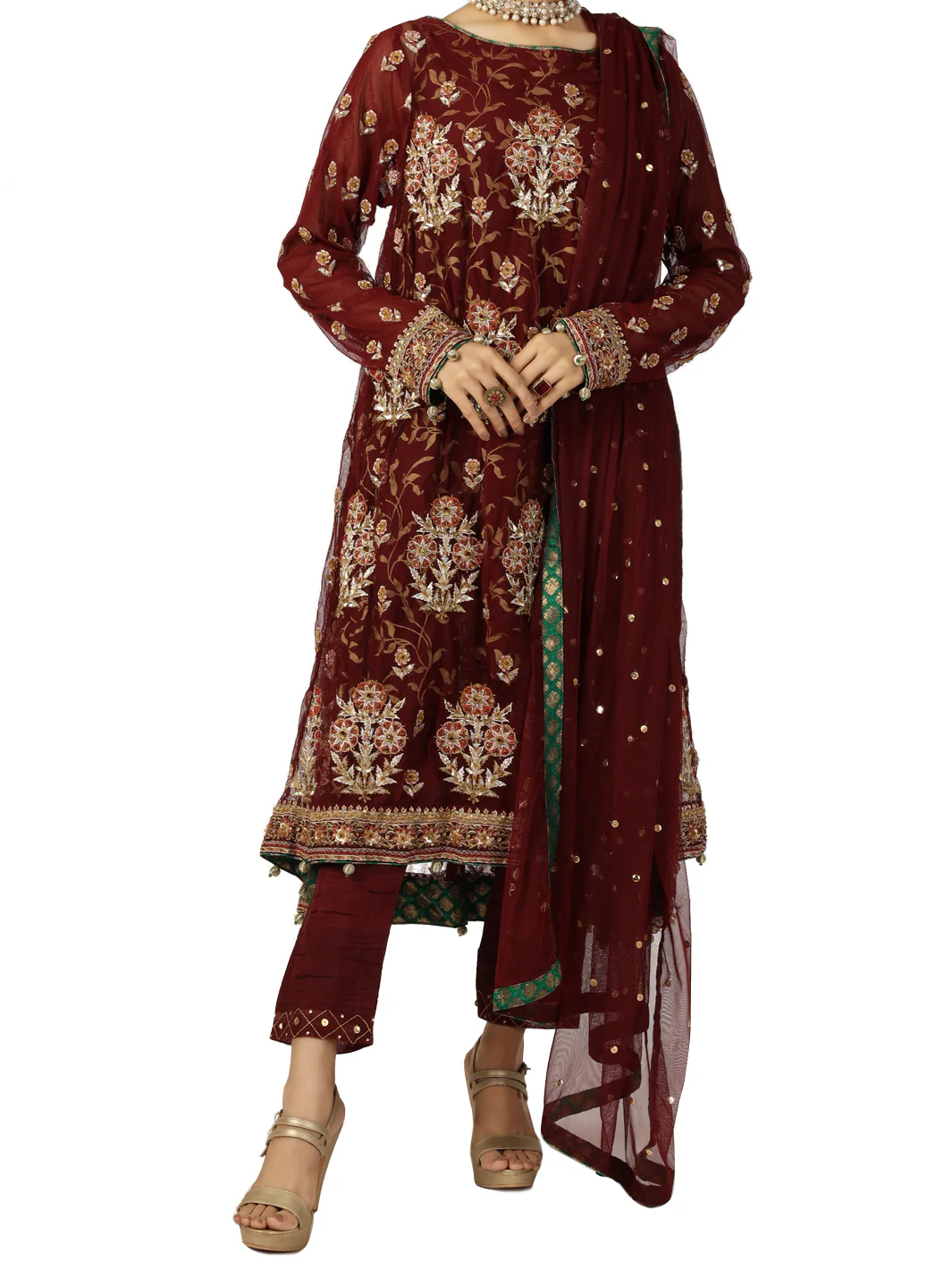 Red 3 Piece Formal Suit - LS-228