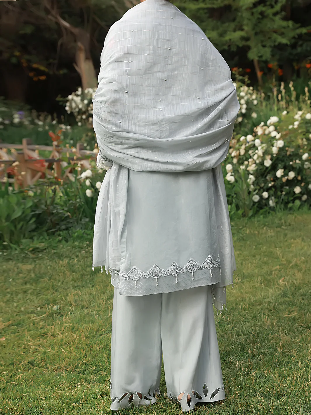 Grey 3Pc Formal Stitched - AL-3PS-LS-373 - Image 2
