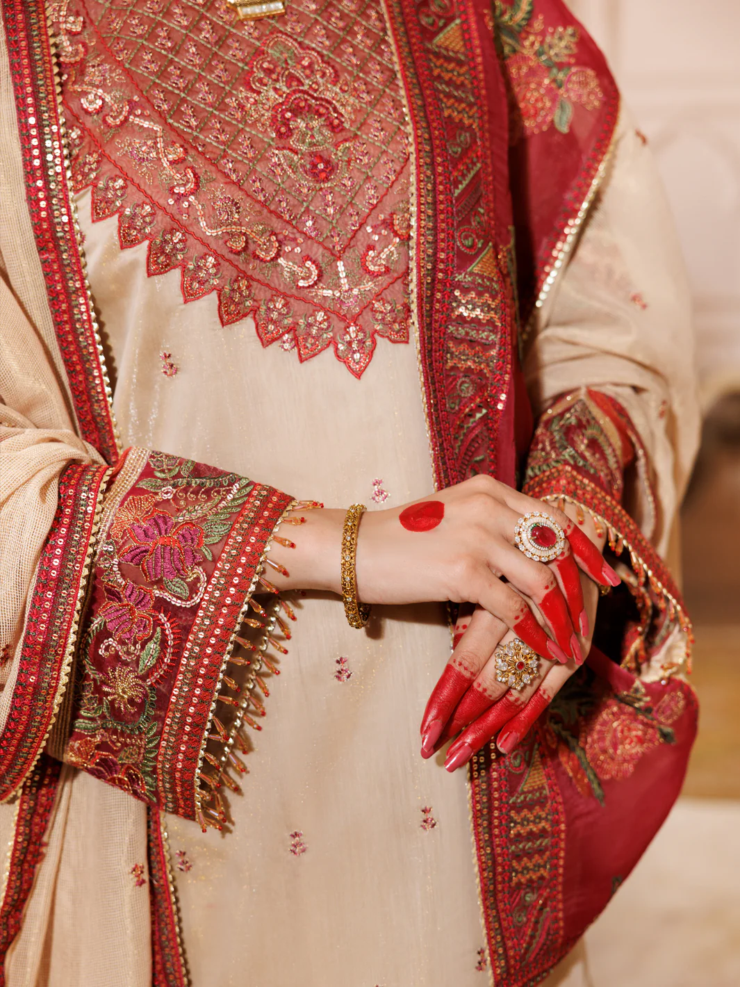 Beige Mesuri 3Pc Formal Stitched - AL-3PS-LS-452 - Image 4