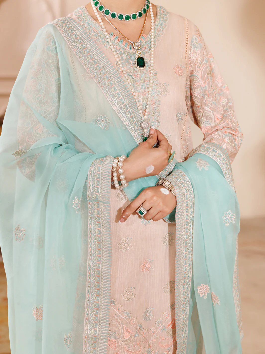 Light Pink Stripe Khaddi 3Pc Formal Stitched - AL-3PS-LS-456 - Image 2