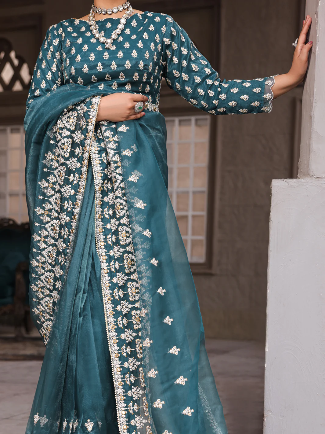 Teal 3Pc Unstitched - AL-3PS-LS-SR-UN-430 - Image 5