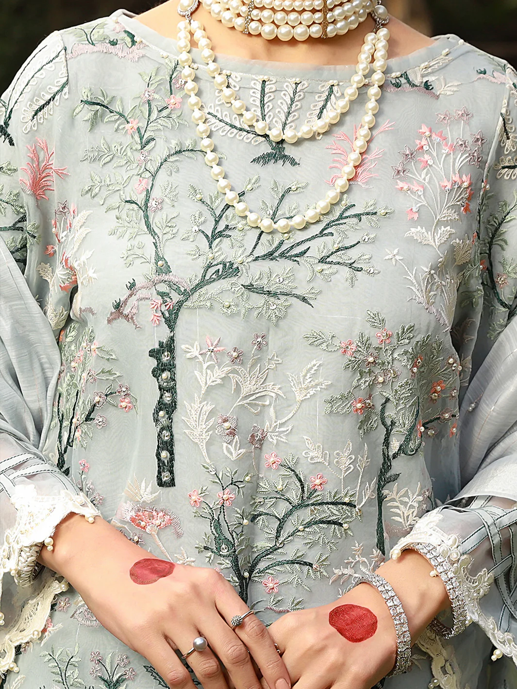 Grey 3Pc Formal Unstitched - AL-3PS-LS-UN-373 - Image 3