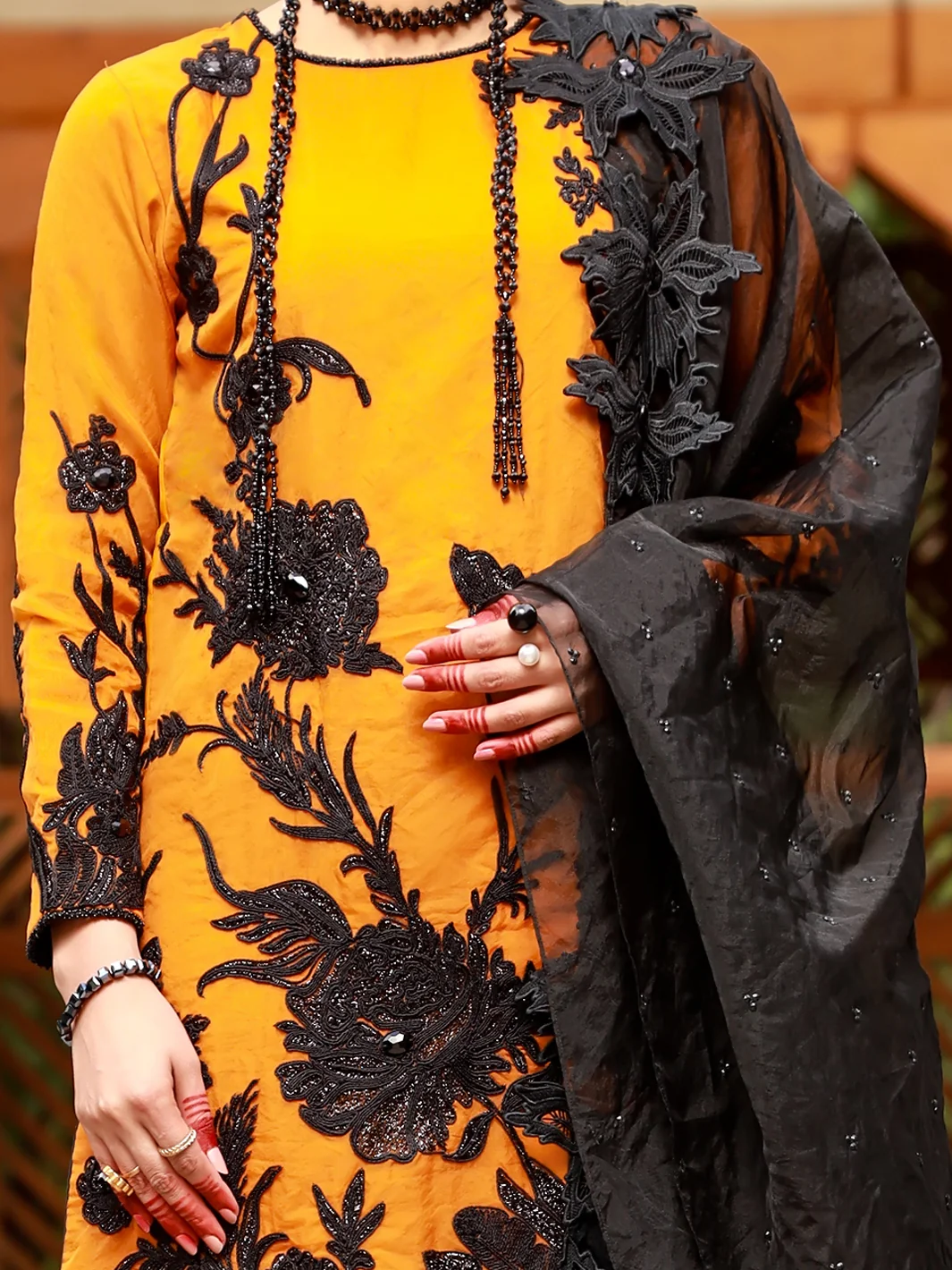 Mustard 3Pc Formal Unstitched - AL-3PS-LS-UN-377 - Image 5