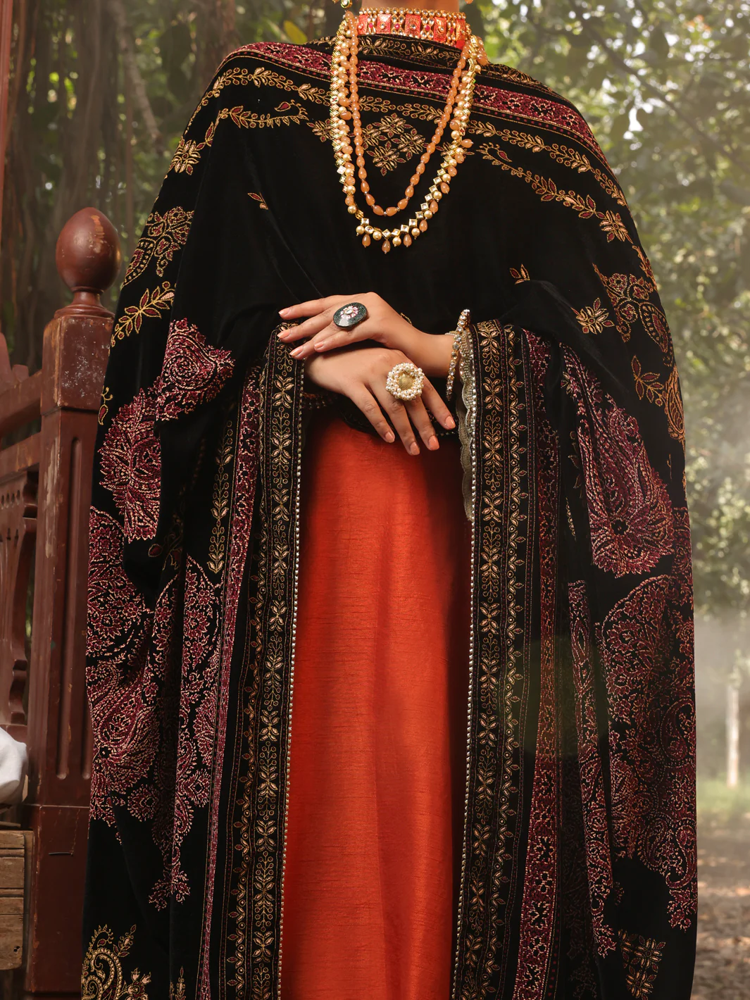 Rust Raw Silk 3Pc Formal Unstitched - AL-3PS-LS-UN-394 - Image 4