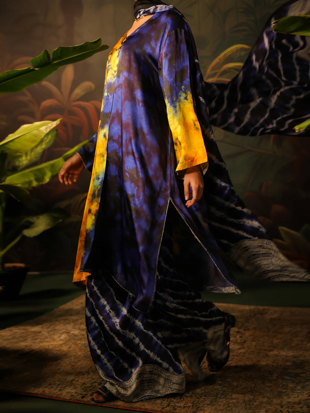 Blue Silk Formal 3Pc Stitched - AL-3PS-SS-LS-584 - Image 2