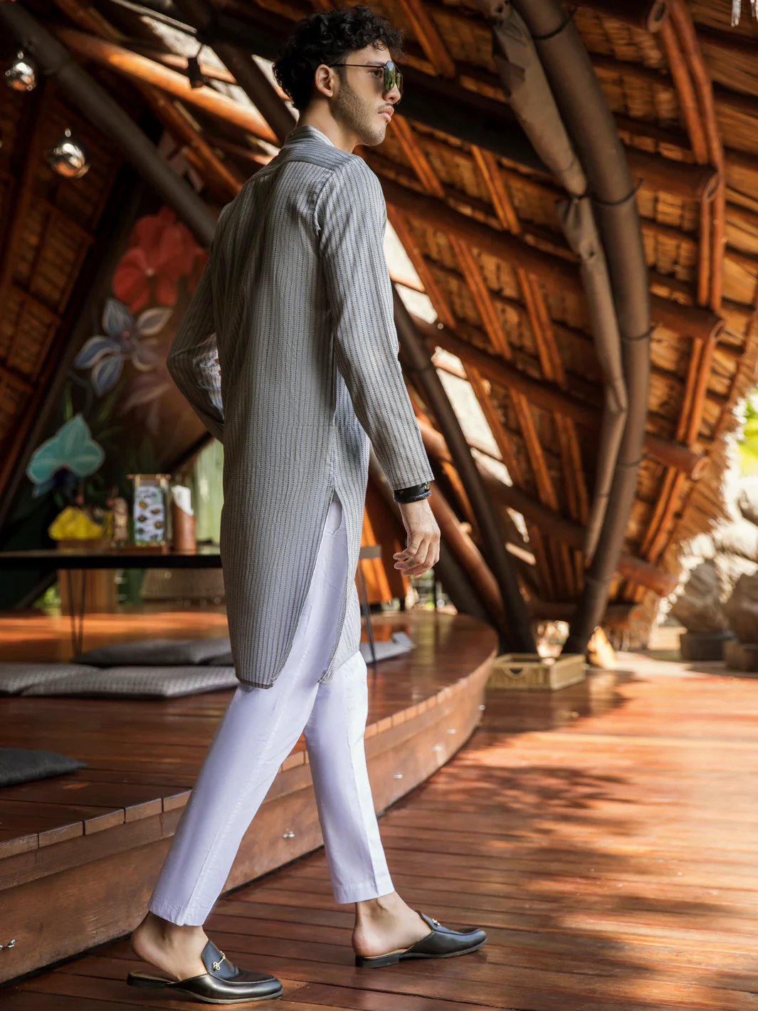 Light Grey Kurta - AL-K-1002 - Image 2