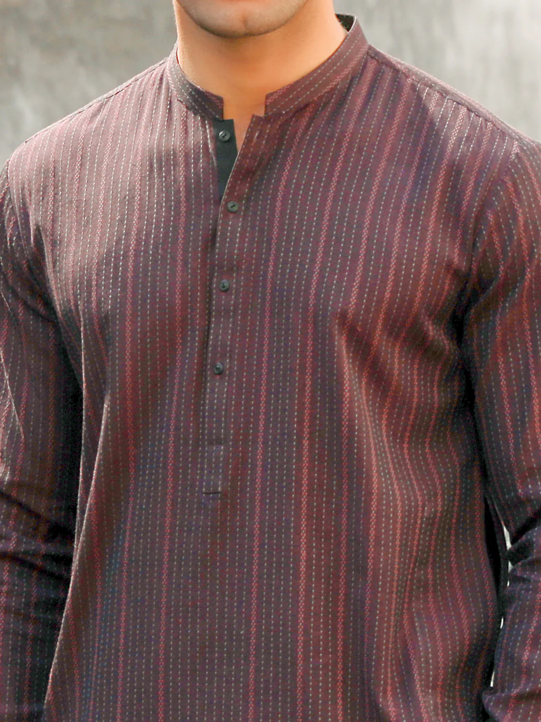 Dark Purple Kurta - AL-K-1005 - Image 2