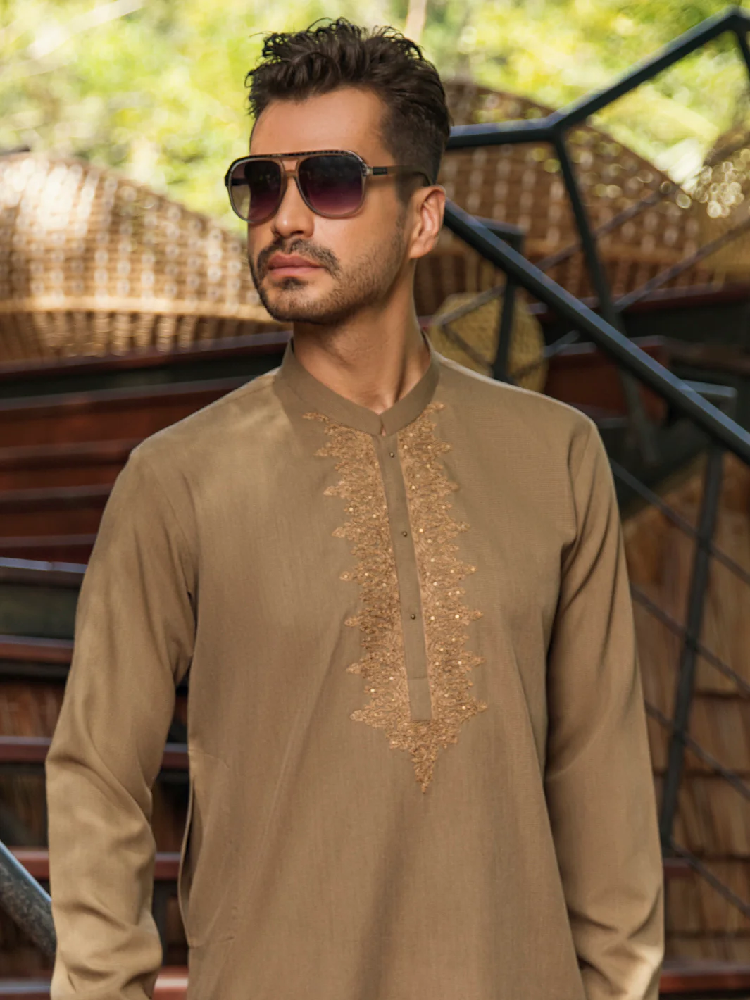 Green Kurta - AL-K-1006 - Image 2
