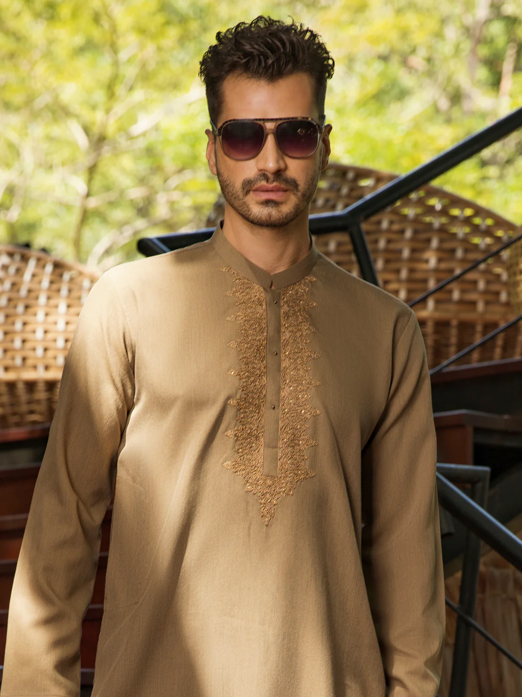 Green Kurta - AL-K-1006 - Image 4