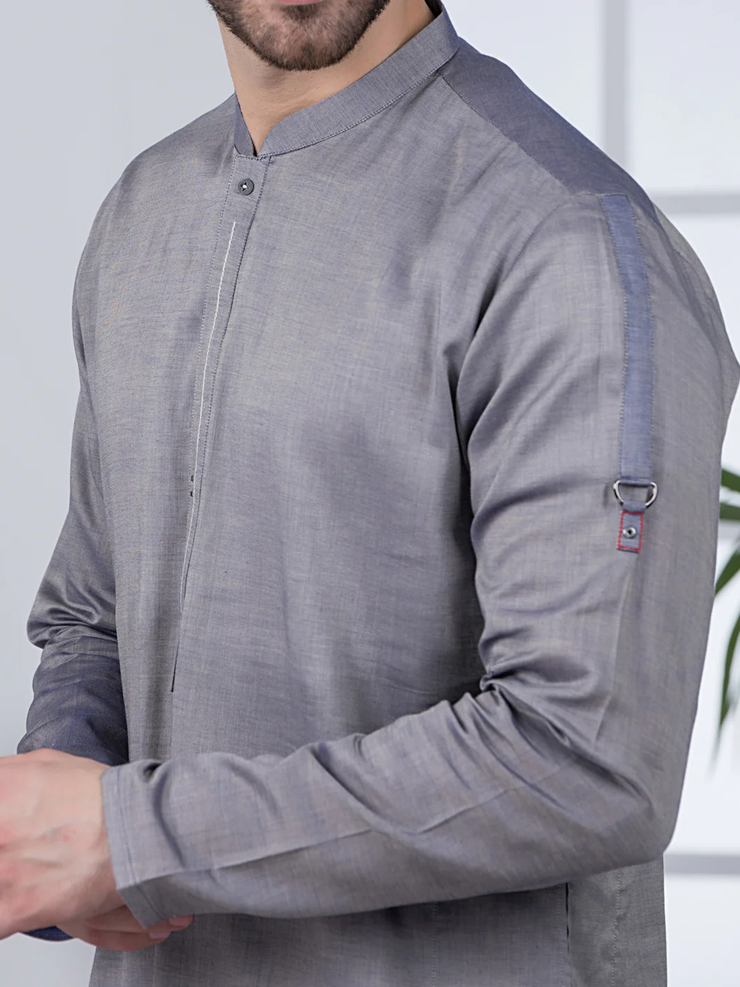 Grey Kurta - AL-K-1028 - Image 2
