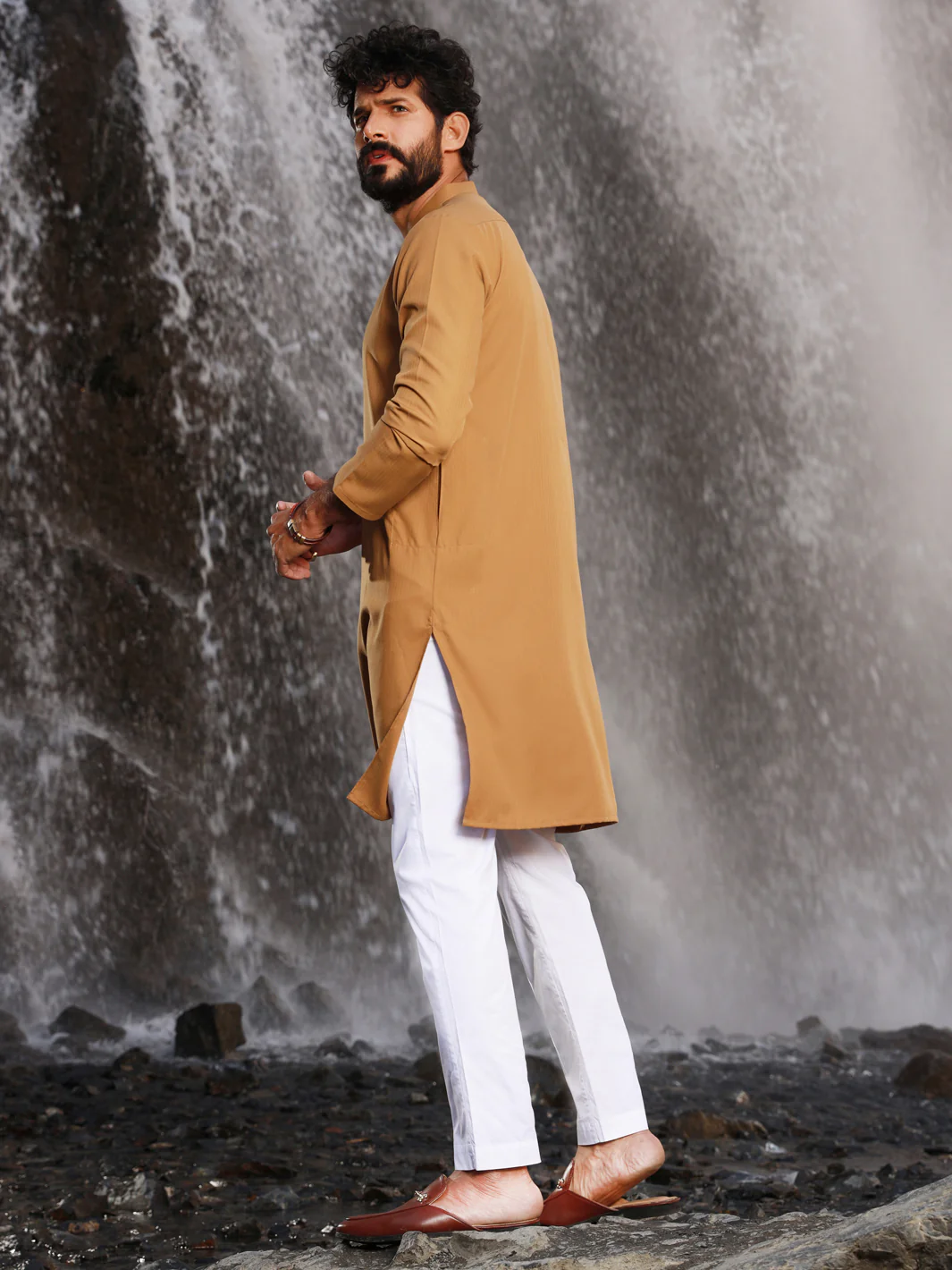 Mustard Kurta - AL-K-1037 - Image 3
