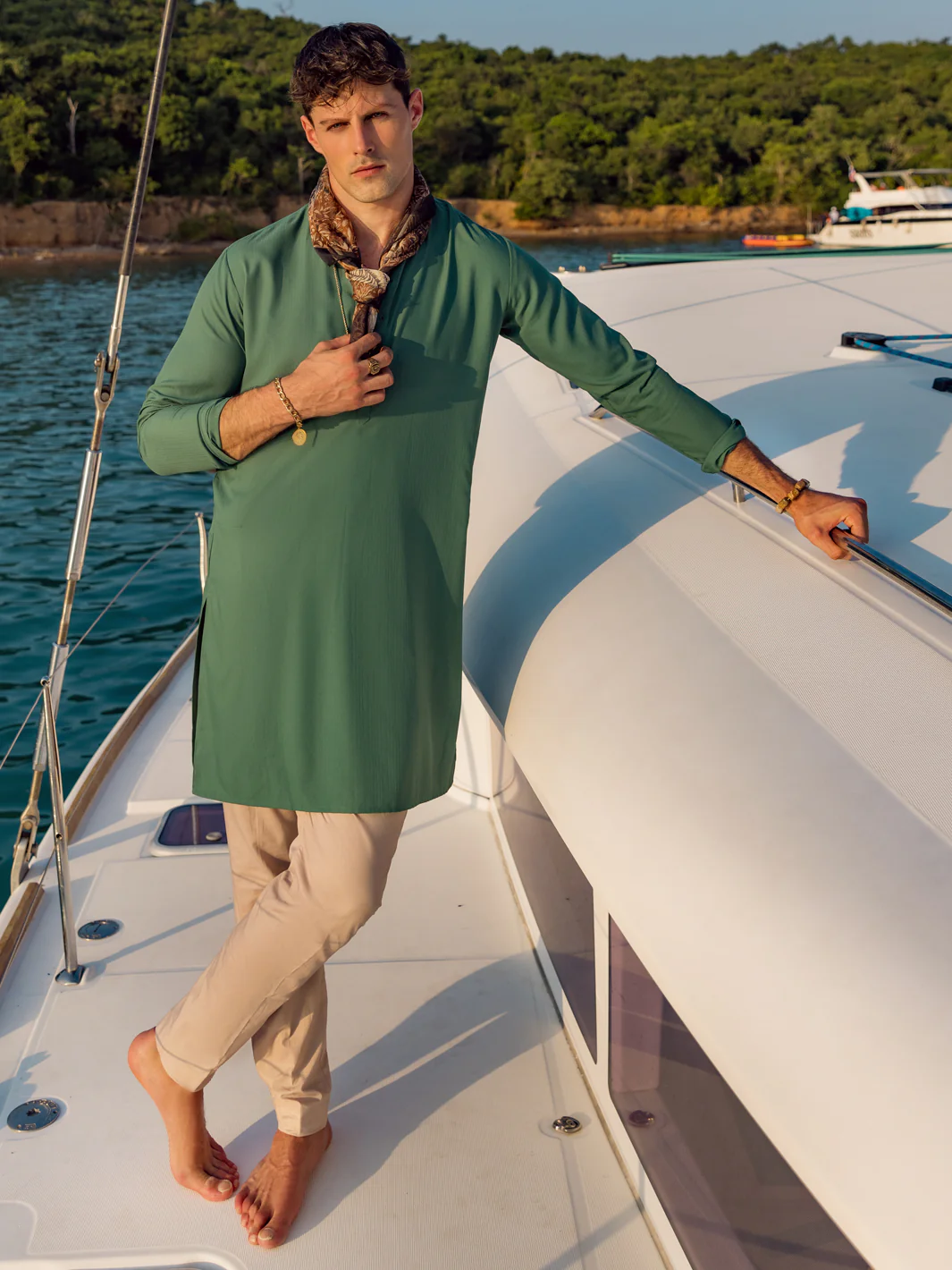 Green Kurta - AL-K-1047