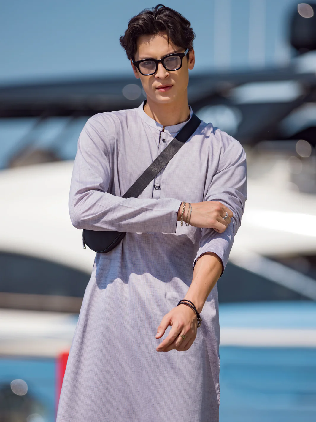 Light Purple Kurta - AL-K-1052 - Image 2