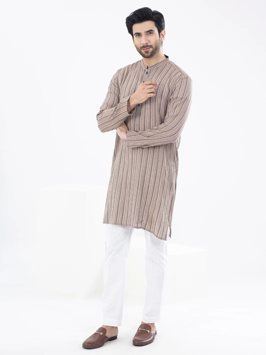 Brown Kurta - AL-K-1058