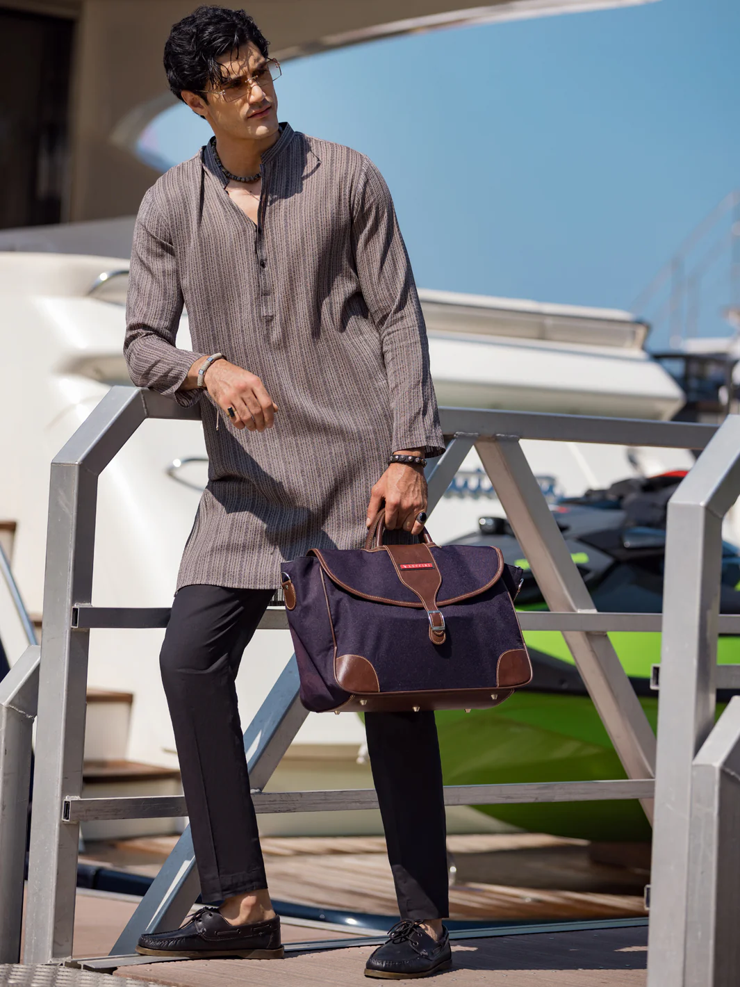 Grey Kurta - AL-K-1062