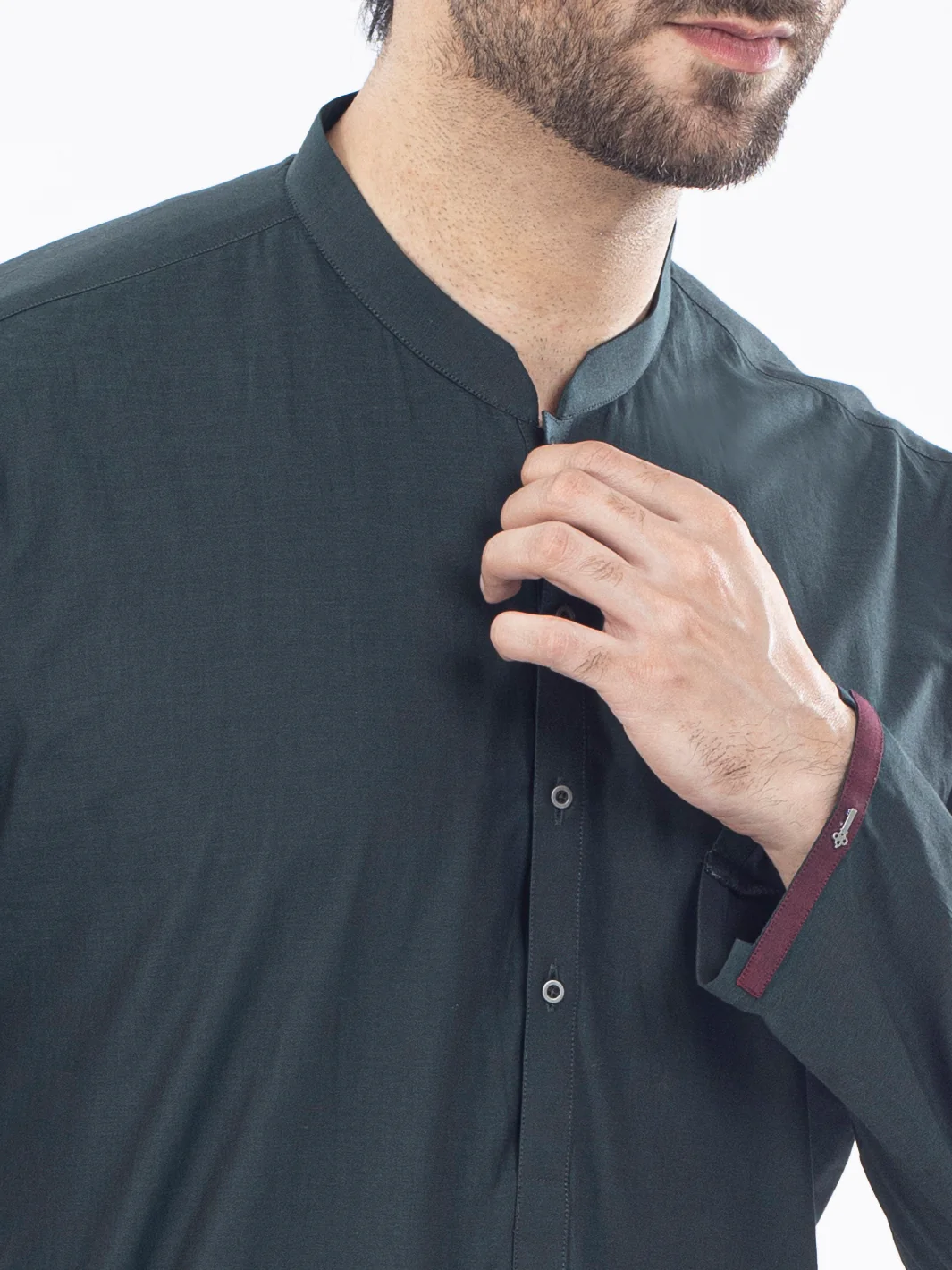 Green Kurta - AL-K-1066 - Image 4
