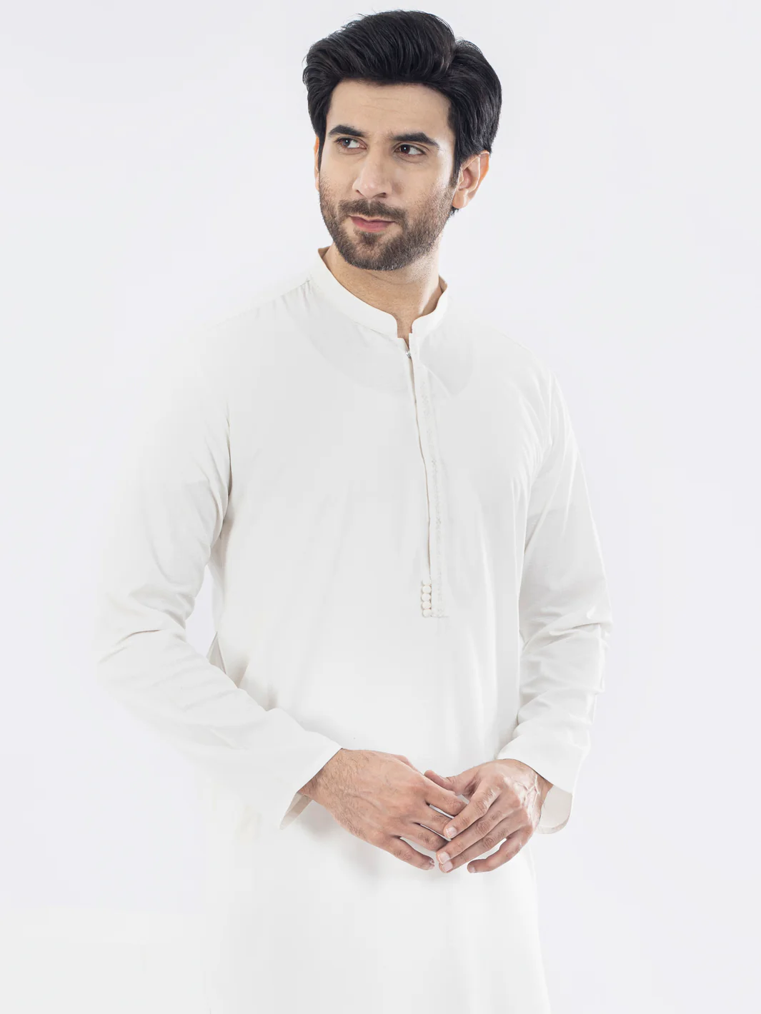 Off White Kurta - AL-K-1068A - Image 3