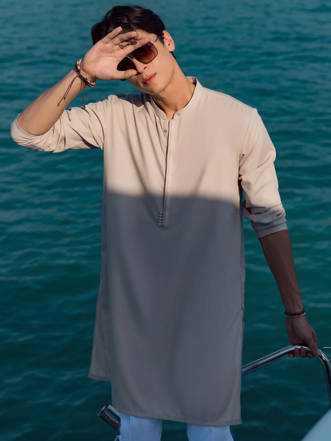 Beige Kurta - AL-K-1068B - Image 2