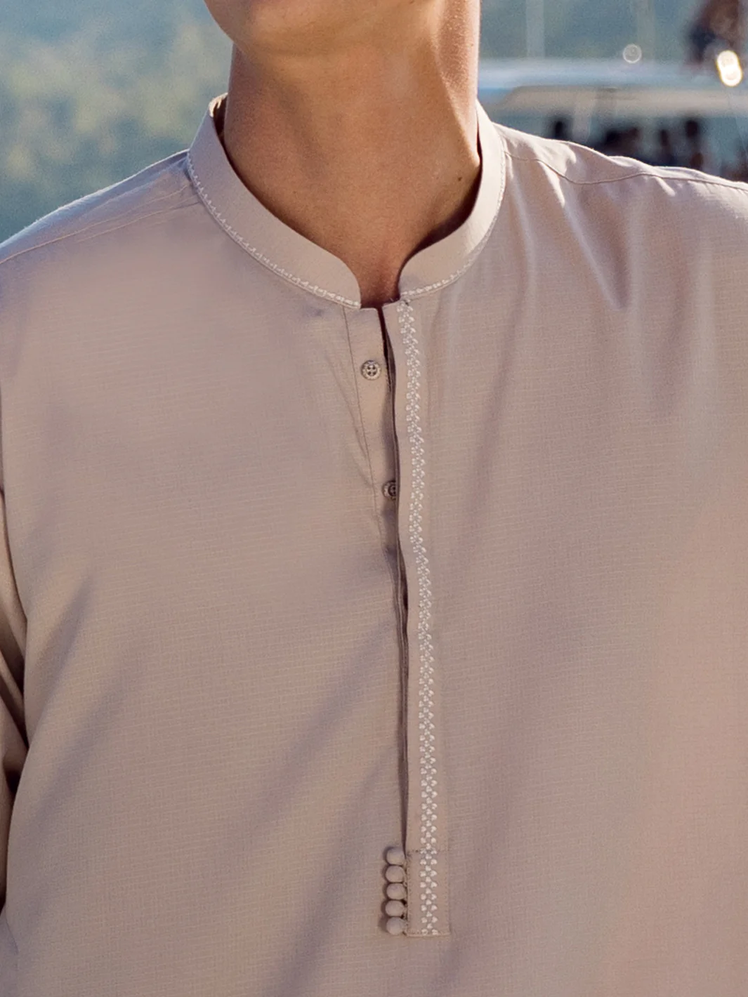 Beige Kurta - AL-K-1068B - Image 3