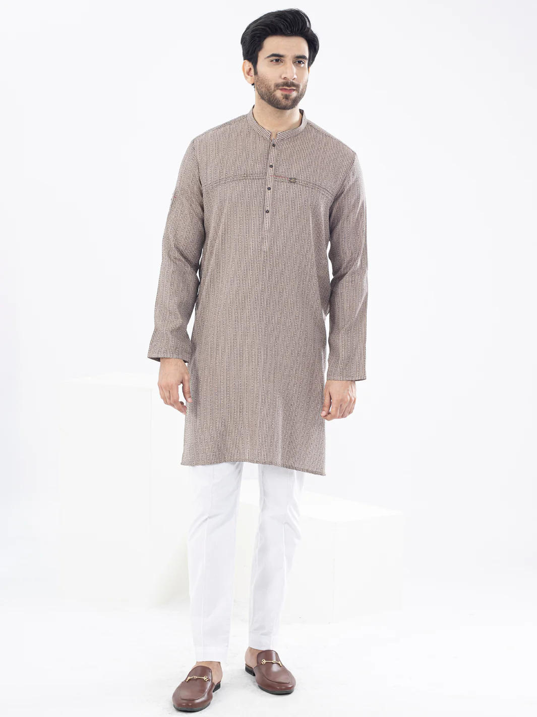 Light Peach Kurta - AL-K-1072