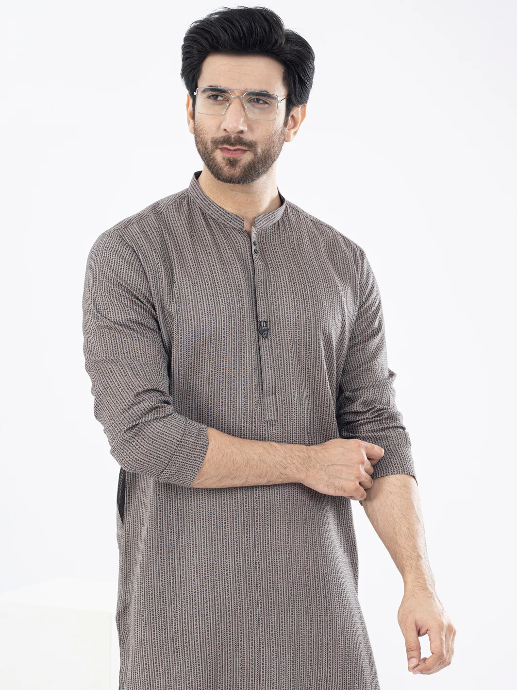 Light Brown Kurta - AL-K-1073 - Image 2
