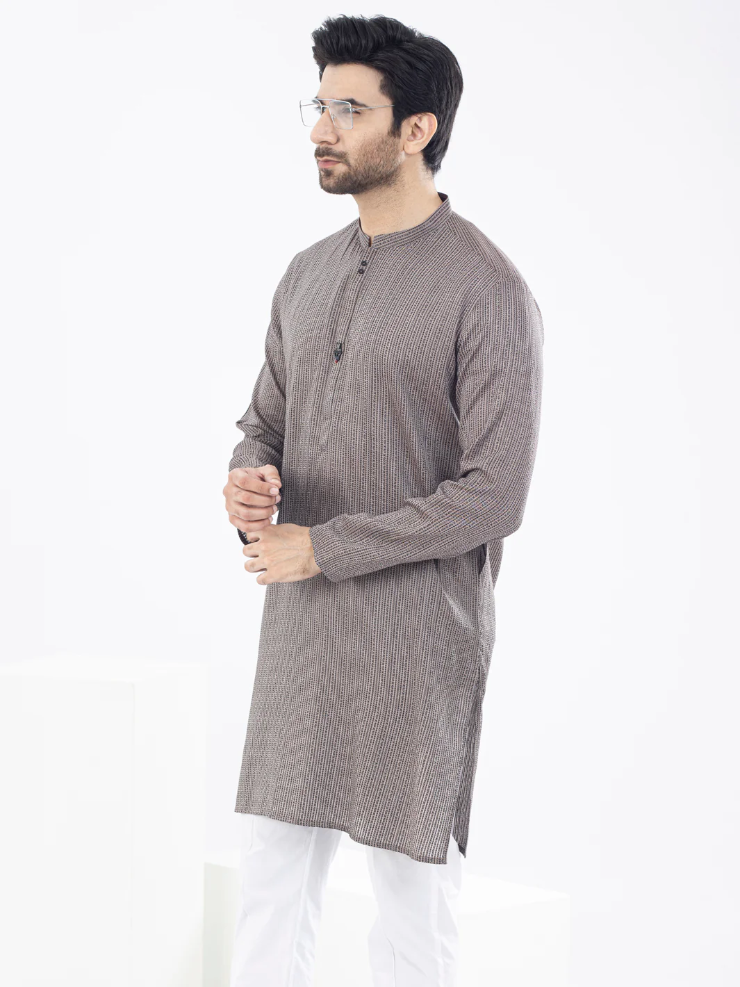 Light Brown Kurta - AL-K-1073 - Image 4