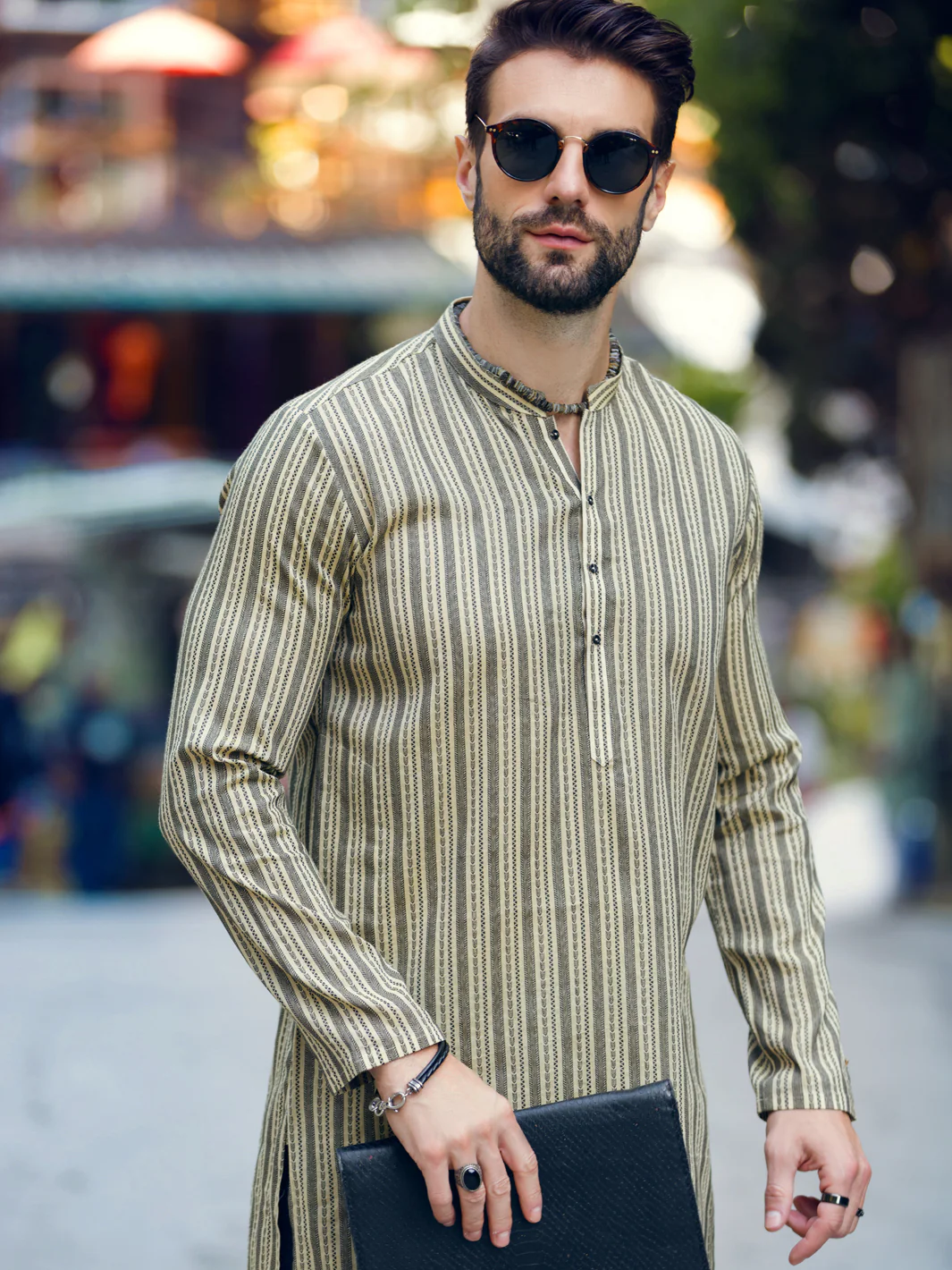 Light Yellow Kurta - AL-K-1074 - Image 4