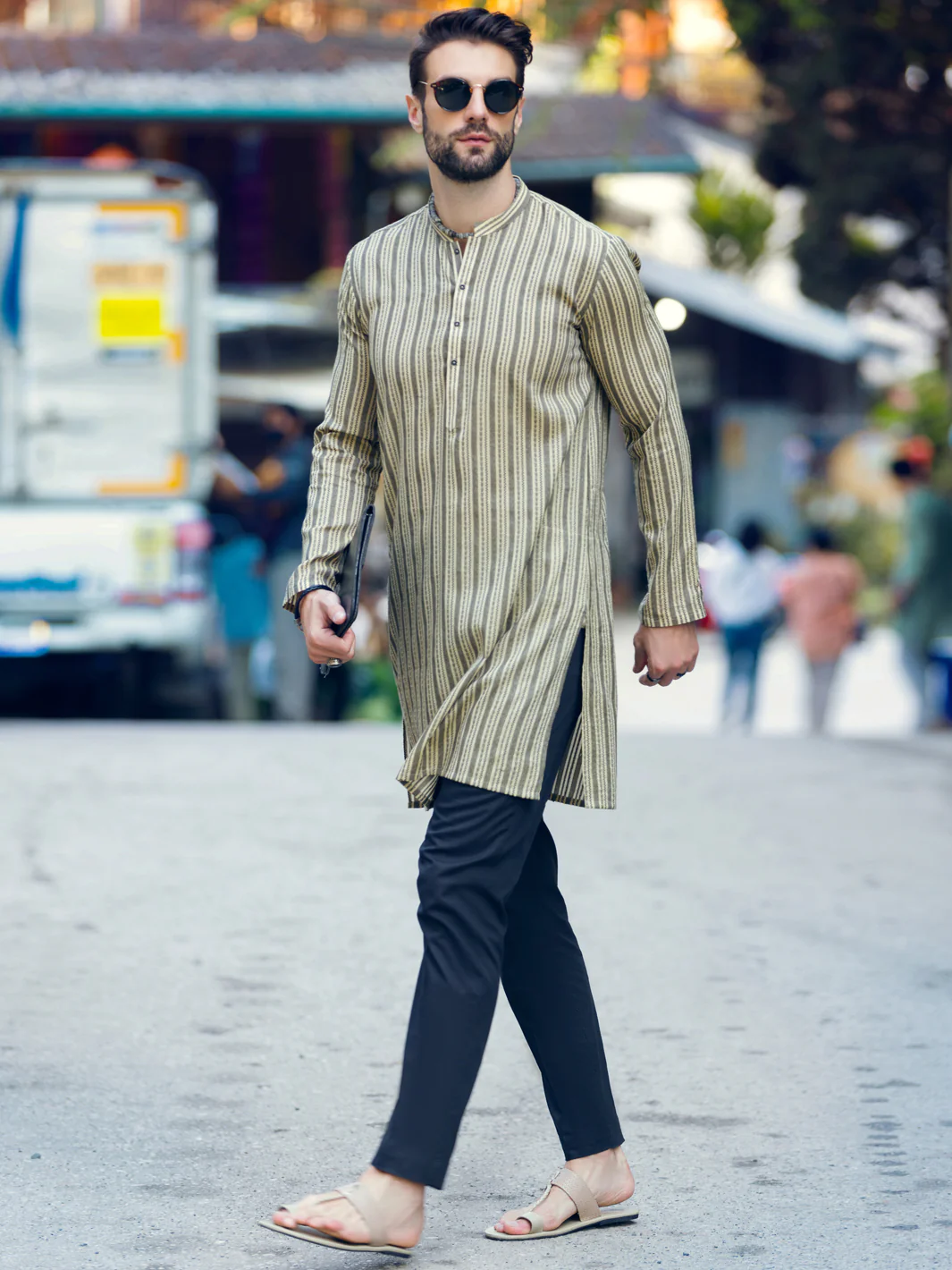 Light Yellow Kurta - AL-K-1074 - Image 5