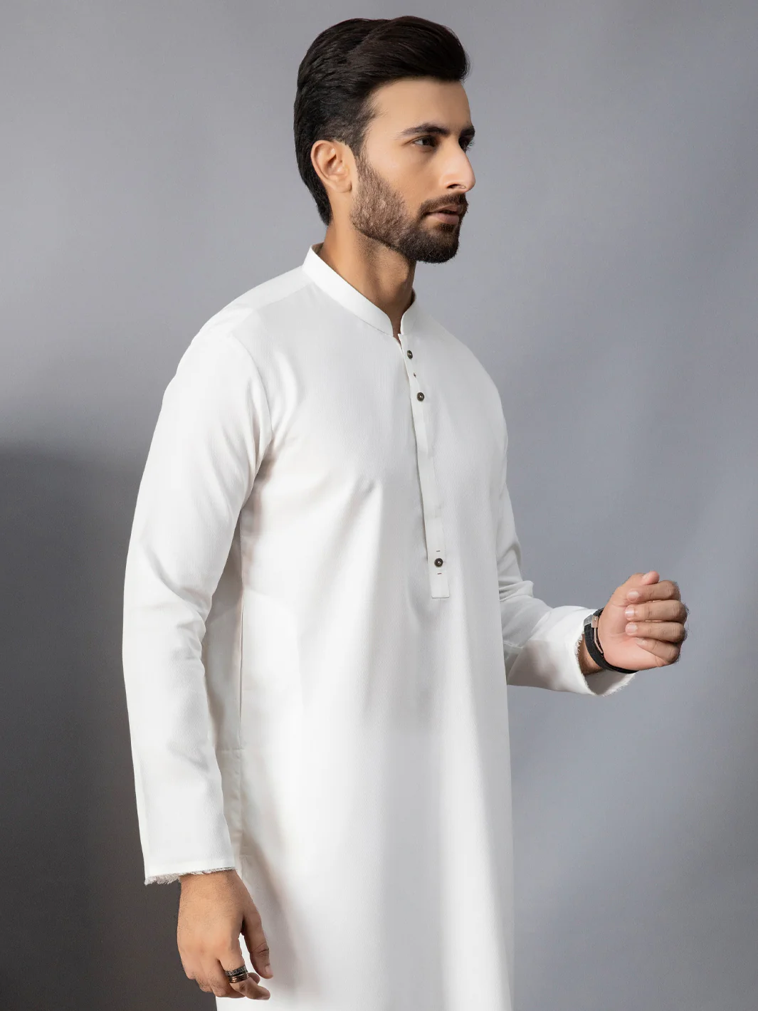 White Kurta - AL-K-1085A - Image 4