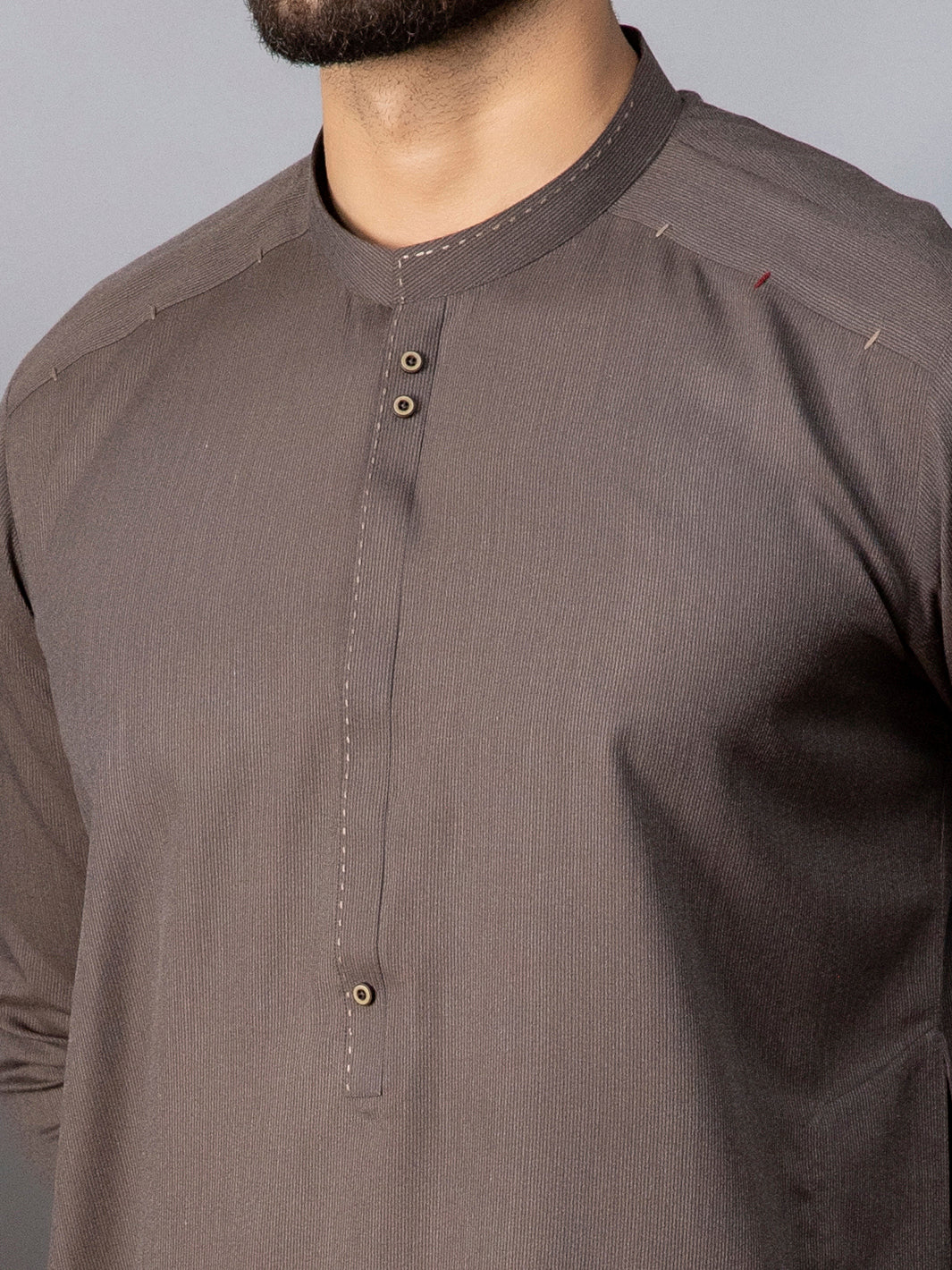 Brown Blended Kurta - AL-K-1086C - Image 3