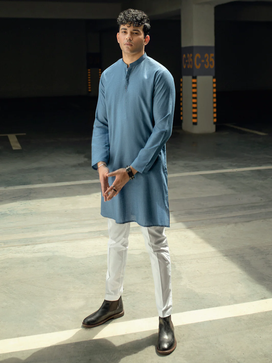 Blue Kurta - AL-K-1087