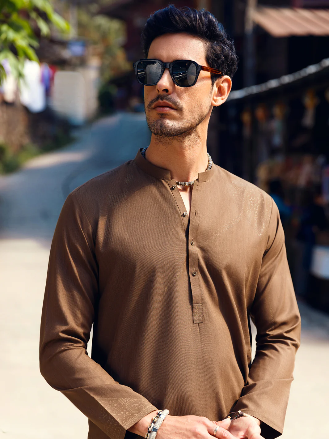 Brown Kurta - AL-K-1091 - Image 3