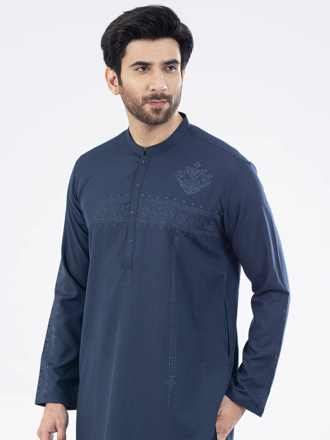 Blue Kurta - AL-K-1094 - Image 3
