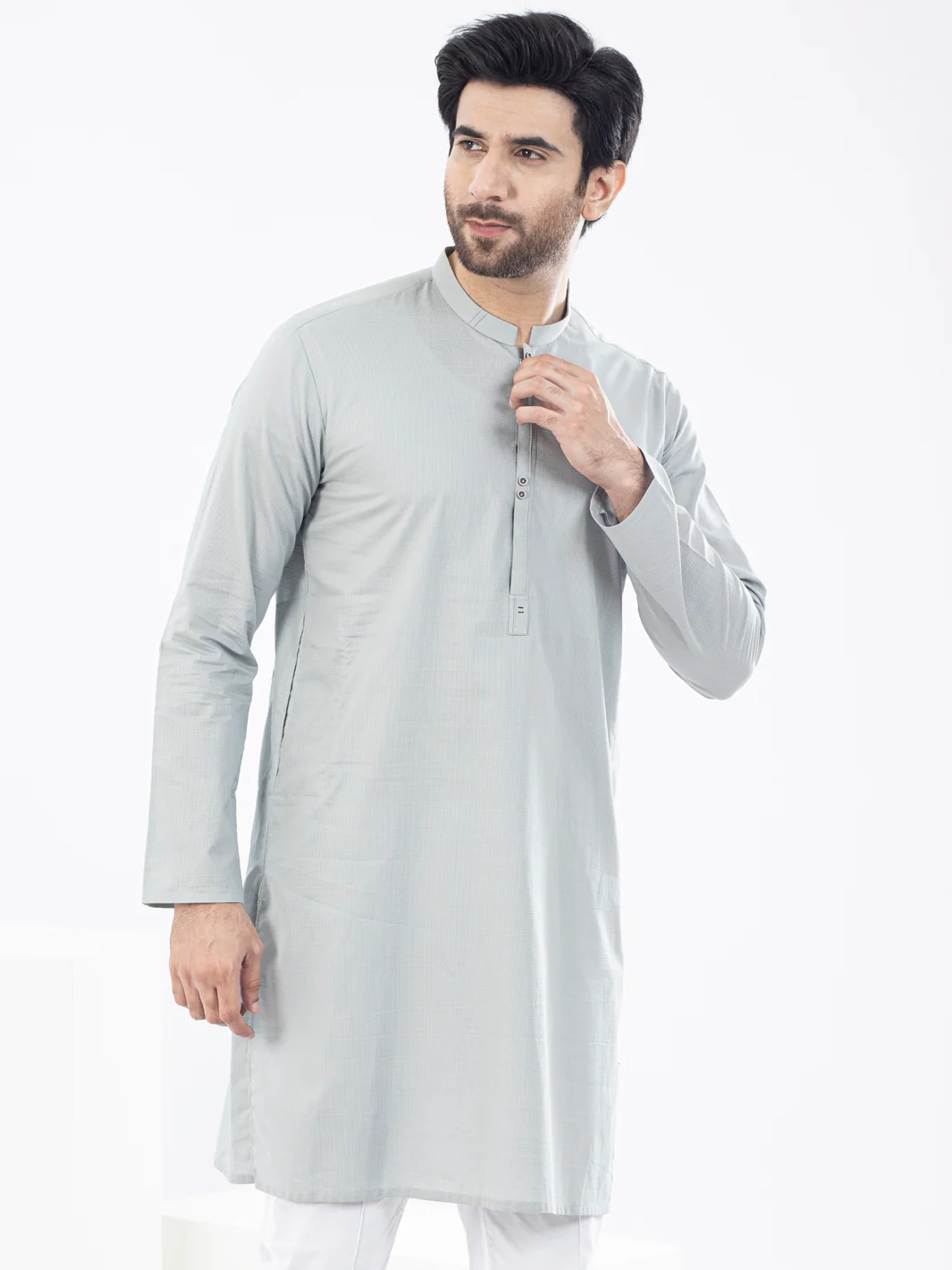 Light Green Kurta - AL-K-1100 - Image 3