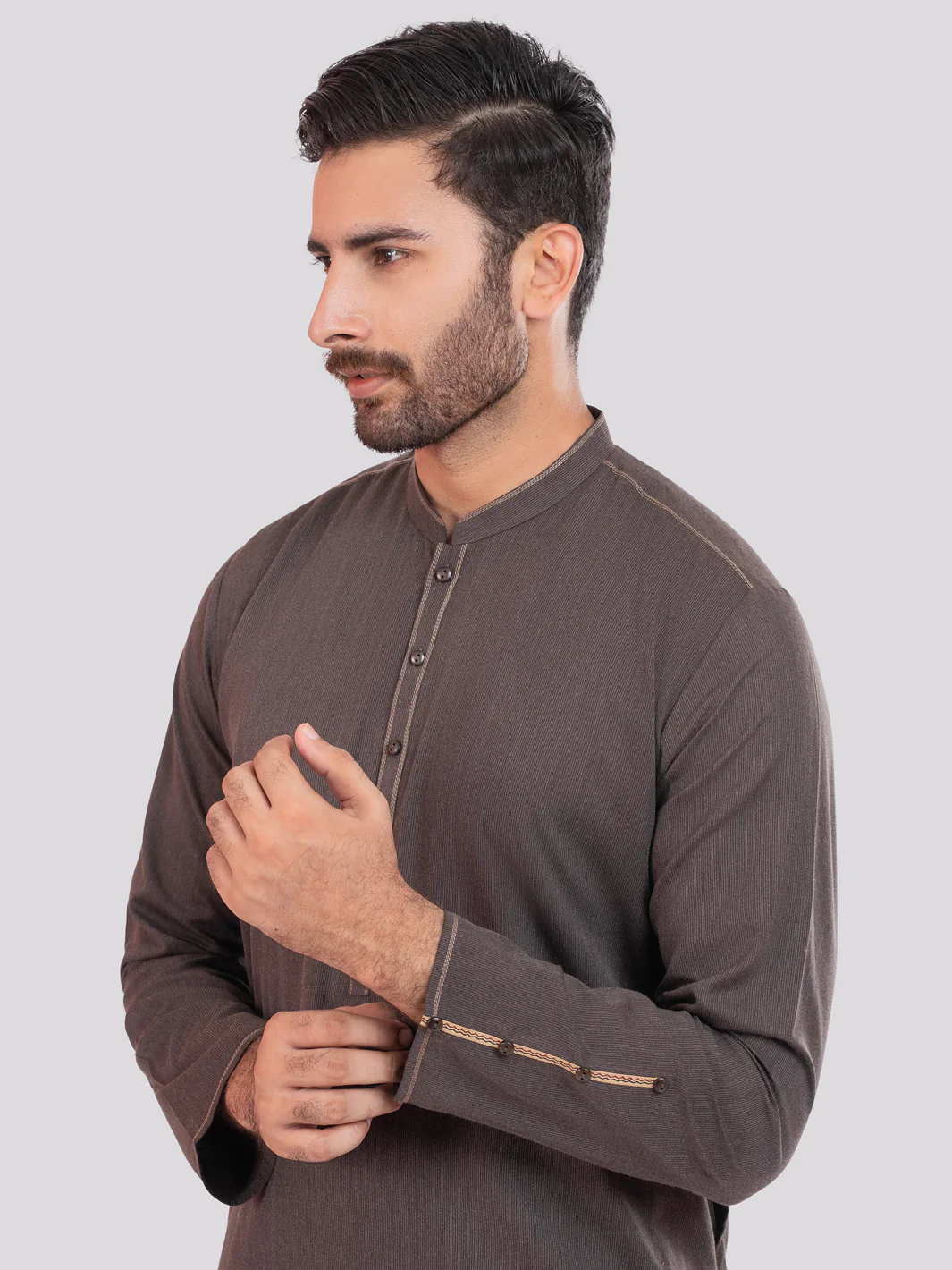 Dark Brown Kurta - AL-K-1102 - Image 3