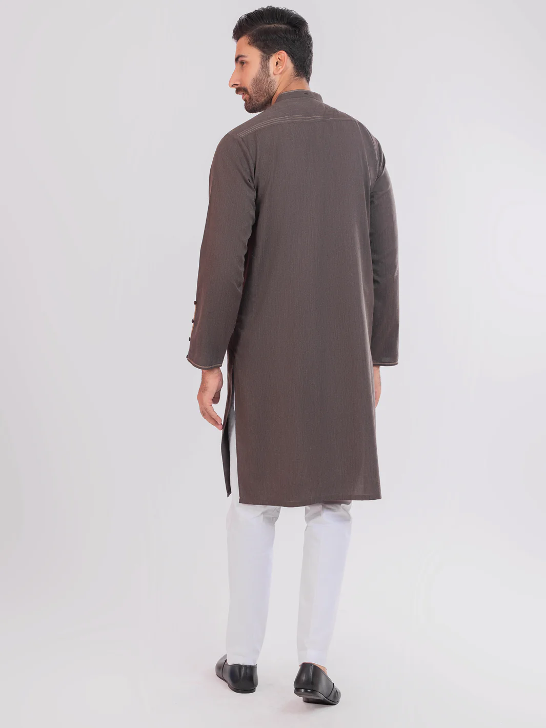 Dark Brown Kurta - AL-K-1102 - Image 4