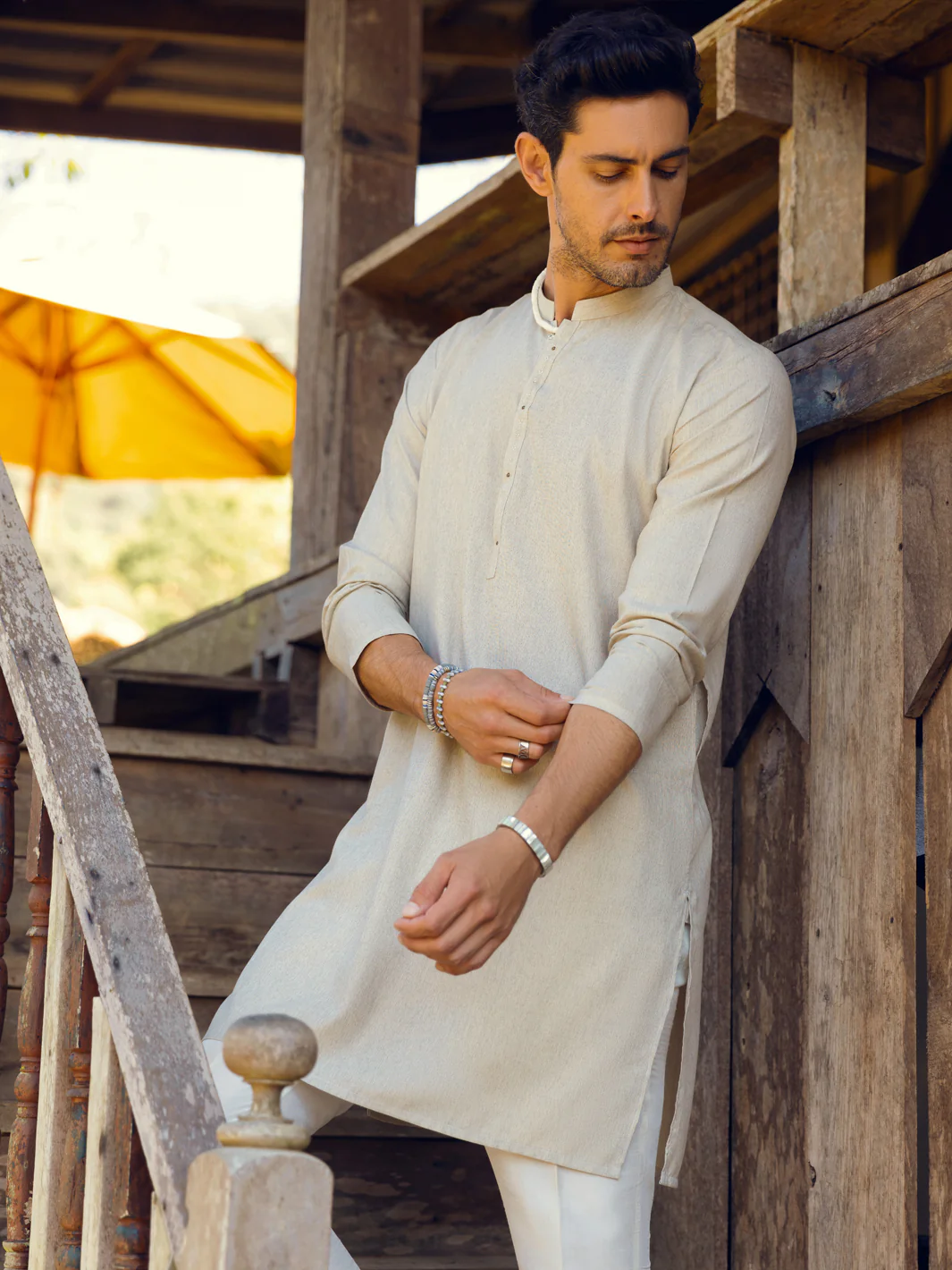 Light Grey Kurta - AL-K-1106 - Image 5