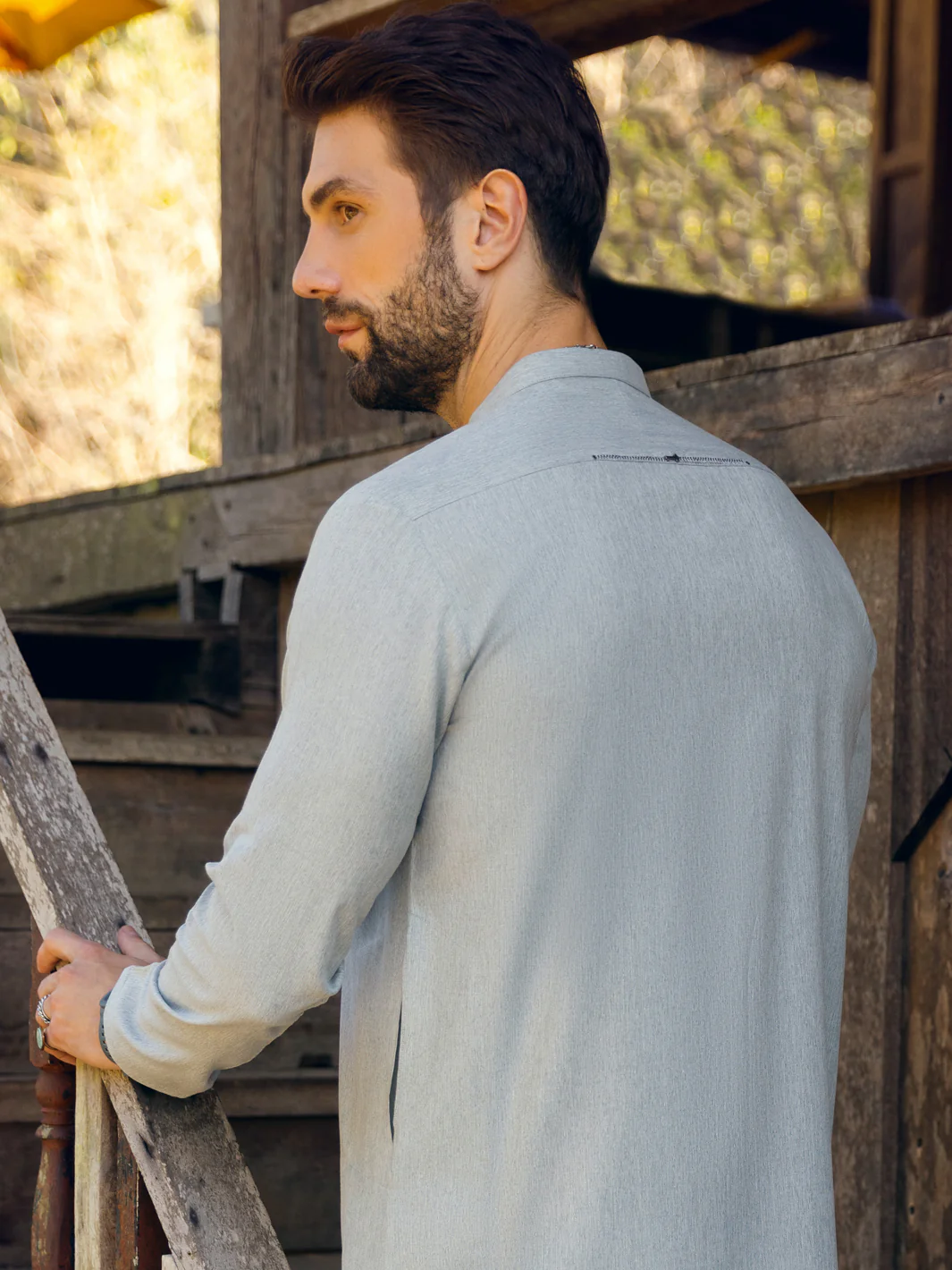 Light Blue Kurta - AL-K-1109 - Image 4