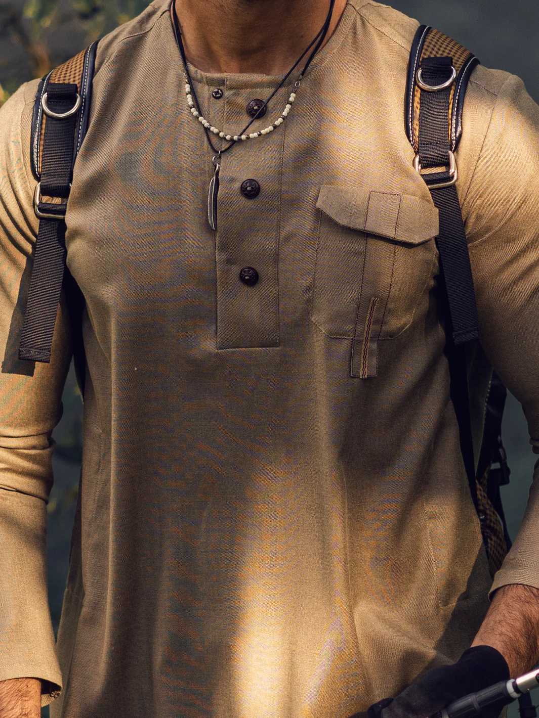 Beige Kurta - AL-K-1110A - Image 3