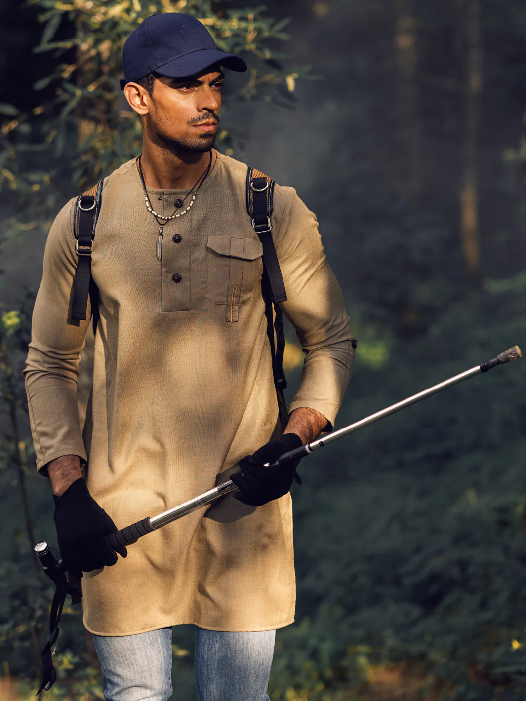 Beige Kurta - AL-K-1110A - Image 4