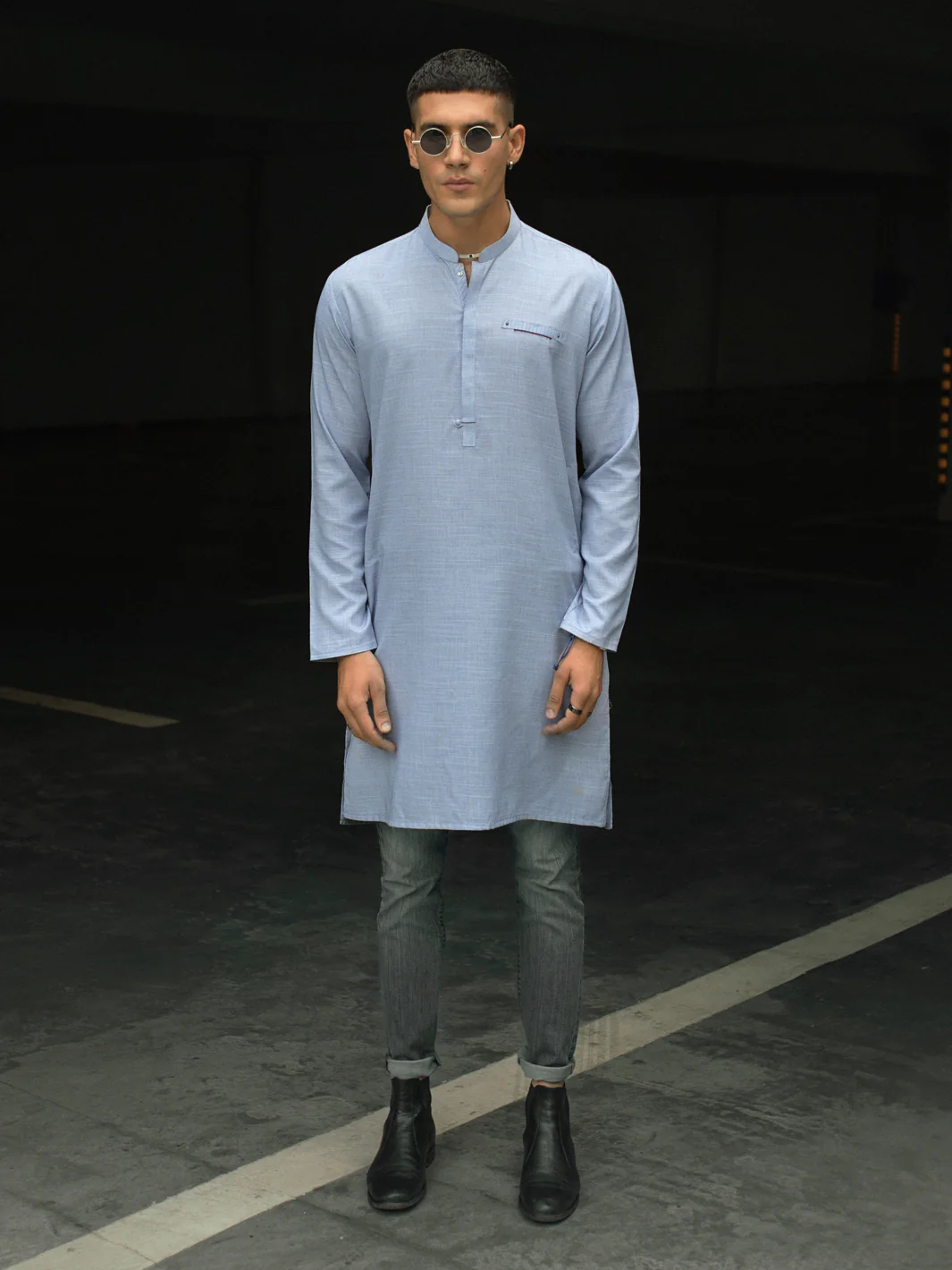 Light Blue Kurta - AL-K-1113B